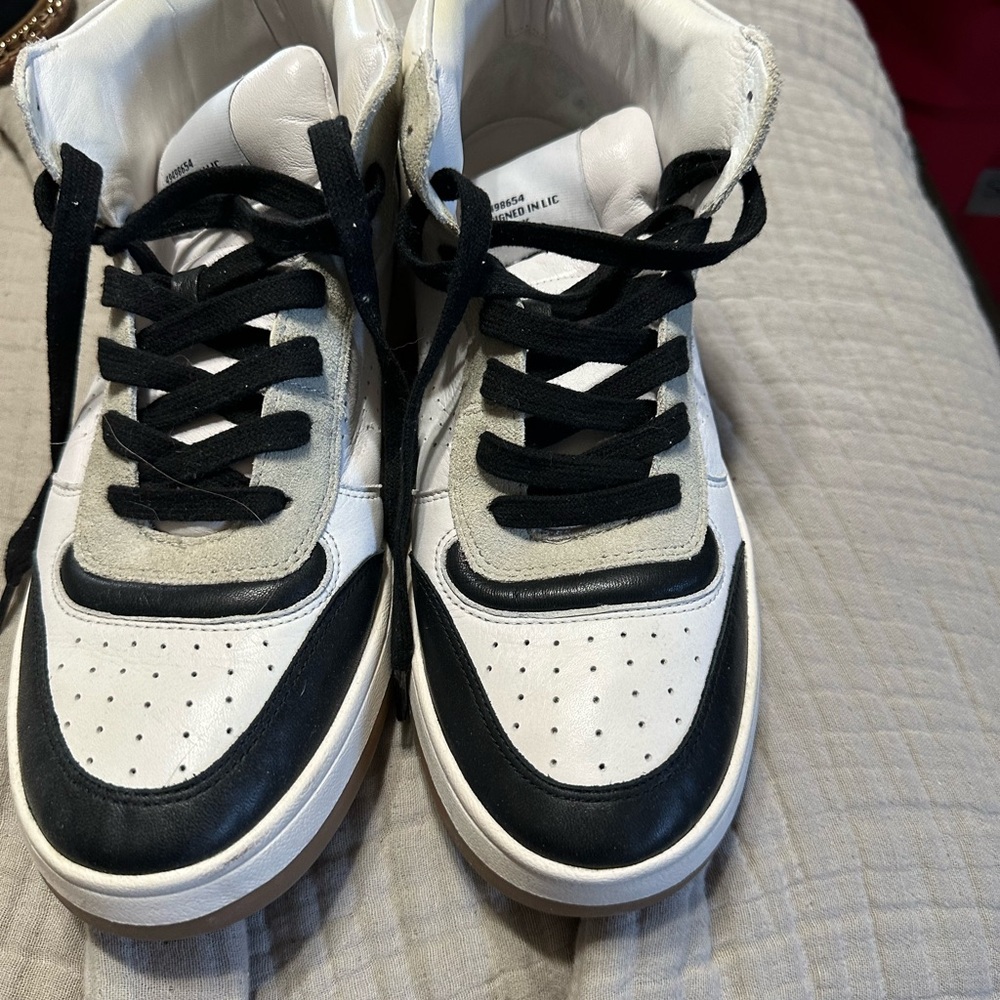 Black and White high-Top Sneakers